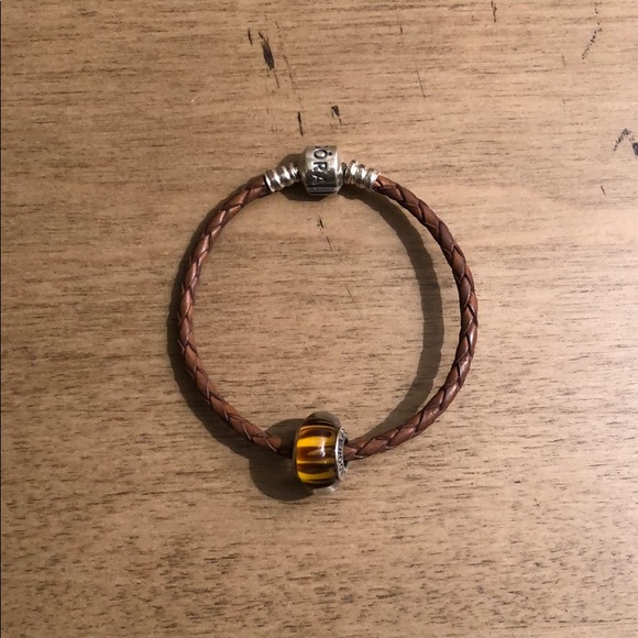Pandora Jewelry - Brown Leather Pandora Bracelet Pandora Jewelry - Brown Leather Pandora Bracelet